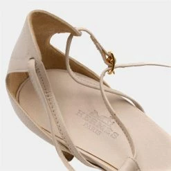 Hermes Hermès Beige Leather Sandals Size EU 38 For Women -Deals Hermes Store luxury women hermes used shoes p640843 001