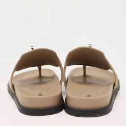 Hermes Beige Suede Empire Flat Slides Size 38 For Women -Deals Hermes Store luxury women hermes used shoes p641212 006