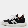 Hermes Black/White Suede And Knit Fabric Low Top Sneakers Size 39.5 For Women