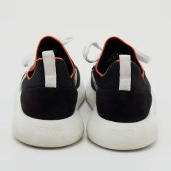 Hermes Black/White Suede And Knit Fabric Low Top Sneakers Size 39.5 For Women -Deals Hermes Store luxury women hermes used shoes p643047 007