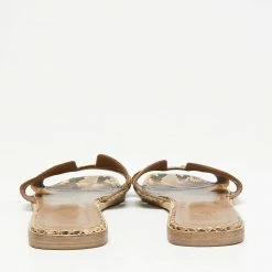 Hermes Brown/Beige Python Oran Sandals Size 41.5 For Women -Deals Hermes Store luxury women hermes used shoes p646416 007