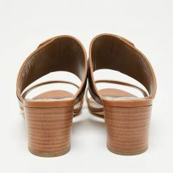 Hermes Tricolor Leather Avenue Slide Sandals Size 41 For Women -Deals Hermes Store luxury women hermes used shoes p646559 007