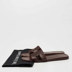 Hermes Burgundy Leather Oran Sandals Size 36.5 For Women 19 Hermes Burgundy Leather Oran Sandals Size 36.5 For Women -Deals Hermes Store luxury women hermes used shoes p647925 001