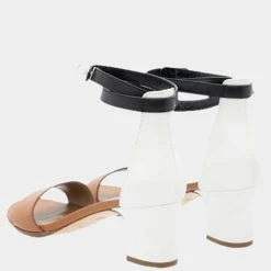 Hermes Tricolor Leather Manege Ankle Wrap Sandals Size For Women -Deals Hermes Store luxury women hermes used shoes p649402 001