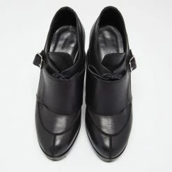 Hermes Black Leather Monk Strap Booties Size 39 For Women -Deals Hermes Store luxury women hermes used shoes p649506 009