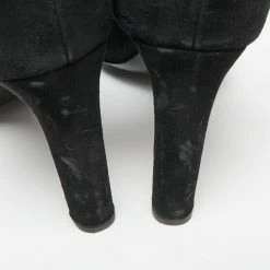 Hermes Black Suede And Glitter Embellished Krystal Ankle Strap Sandals Size 39 For Women -Deals Hermes Store luxury women hermes used shoes p651745 007