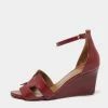 Hermes Hermès Burgundy Patent Leather Legend Ankle-Strap Sandals Size 38 For Women 1 Hermes Hermès Burgundy Patent Leather Legend Ankle-Strap Sandals Size 38 For Women -Deals Hermes Store luxury women hermes used shoes p653130 001