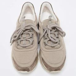 Hermes Tri Color Fabric, Suede And Leather Miles Low-Top Sneakers Size 37 For Women -Deals Hermes Store luxury women hermes used shoes p653202 003