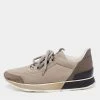 Hermes Tri Color Fabric, Suede And Leather Miles Low-Top Sneakers Size 37 For Women -Deals Hermes Store luxury women hermes used shoes p653202 004