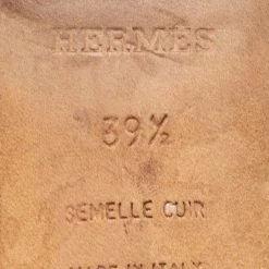 Hermes Brown Leather Oasis Sandals Size 39.5 For Women -Deals Hermes Store luxury women hermes used shoes p653586 003