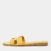 Hermes Hermès Yellow Leather Oran Flat Sandals Size 36 For Women -Deals Hermes Store luxury women hermes used shoes p653602 1654669430 003