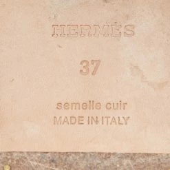 Hermes Orange Ostrich Leather Oran Flat Sandals Size 37 For Women -Deals Hermes Store luxury women hermes used shoes p654260 002