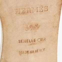 Hermes Rose Gold Leather Oasis Slide Sandals Size 39.5 For Women -Deals Hermes Store luxury women hermes used shoes p659399 004