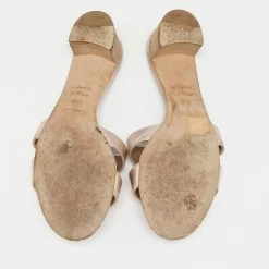 Hermes Rose Gold Leather Oasis Slide Sandals Size 39.5 For Women -Deals Hermes Store luxury women hermes used shoes p659399 005