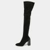Hermes Black Suede Dakota Over The Knee Boots Size 38.5 For Women -Deals Hermes Store luxury women hermes used shoes p659539 001