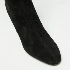 Hermes Black Suede Dakota Over The Knee Boots Size 38.5 For Women -Deals Hermes Store luxury women hermes used shoes p659539 007