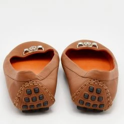 Hermes Brown Leather Liberty Ballet Flats Size 40 For Women -Deals Hermes Store luxury women hermes used shoes p659580 003