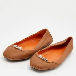 Hermes Brown Leather Liberty Ballet Flats Size 40 For Women -Deals Hermes Store luxury women hermes used shoes p659580 007