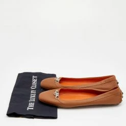 Hermes Brown Leather Liberty Ballet Flats Size 40 For Women -Deals Hermes Store luxury women hermes used shoes p659580 008