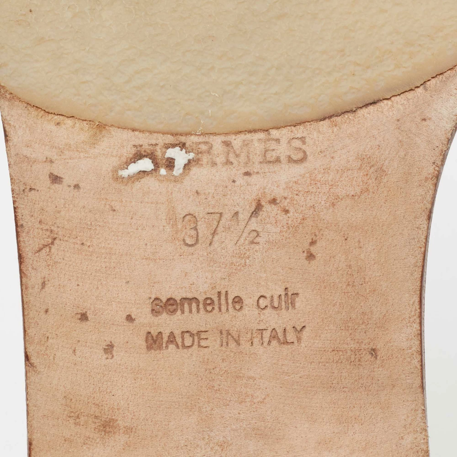 Hermes Brown Leather Oran Flat Slides Size 37.5 For Women 10 Hermes Brown Leather Oran Flat Slides Size 37.5 For Women - Image 8