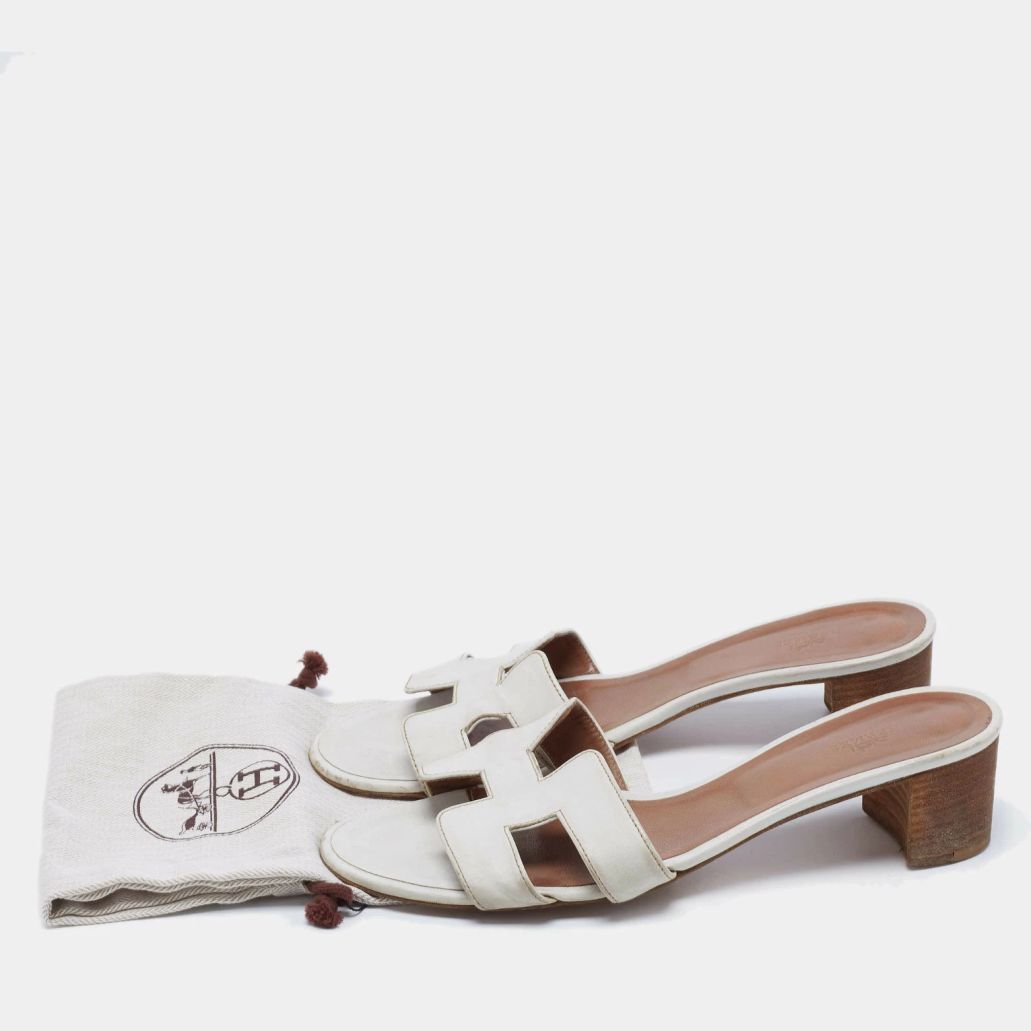 Hermes White Leather Oasis Slide Sandals Size 41 For Women 12 Hermes White Leather Oasis Slide Sandals Size 41 For Women - Image 10