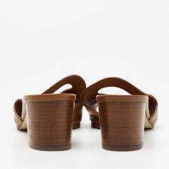 Hermes Brown Leather Mona Sandals Size 41 For Women 15 Hermes Brown Leather Mona Sandals Size 41 For Women -Deals Hermes Store luxury women hermes used shoes p663058 006