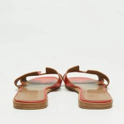 Hermes Orange Patent Leather Perforated Oran Flats Size 40.5 For Women -Deals Hermes Store luxury women hermes used shoes p666868 007