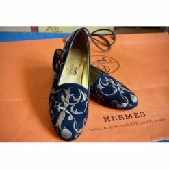 Hermes Navy Ballerine Ballet Flats Size EU 36 For Women -Deals Hermes Store luxury women hermes used shoes p667767 001