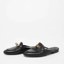 Hermes Black Leather Oz Mule Sandals Size 36.5 For Women -Deals Hermes Store luxury women hermes used shoes p668173 002