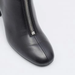 Hermes Black Leather New York 70 Zipper Ankle Boots Size 38 For Women -Deals Hermes Store luxury women hermes used shoes p669452 004