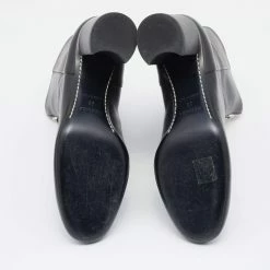 Hermes Black Leather New York 70 Zipper Ankle Boots Size 38 For Women -Deals Hermes Store luxury women hermes used shoes p669452 008