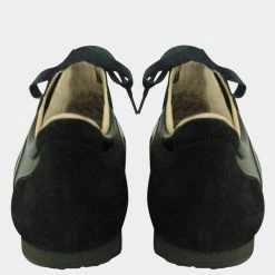 Hermes Black Suede Trimmed Low-Top Sneakers For Women -Deals Hermes Store luxury women hermes used shoes p670808 004