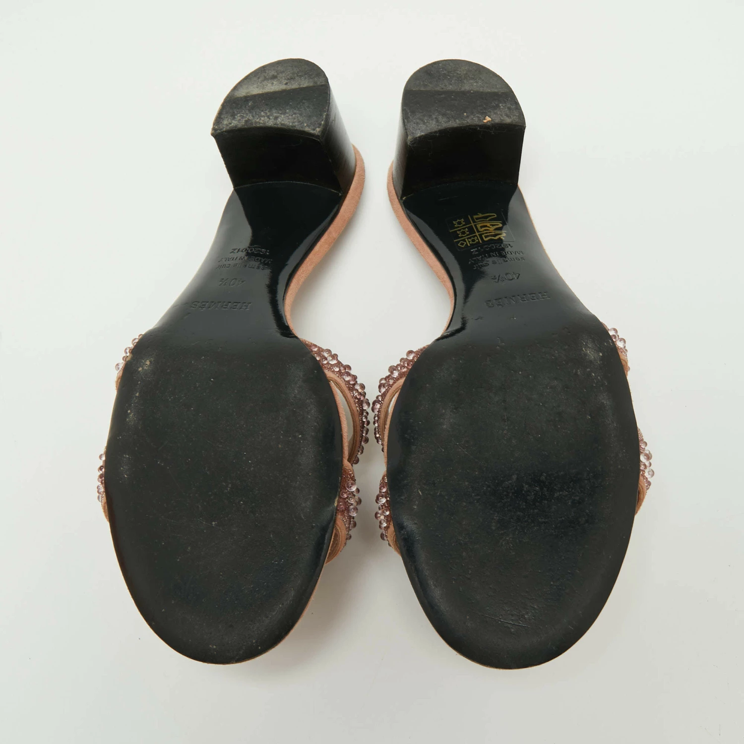 Hermes Beige Suede Embellished Oasis Sandals Size 40.5 For Women 8 Hermes Beige Suede Embellished Oasis Sandals Size 40.5 For Women - Image 6