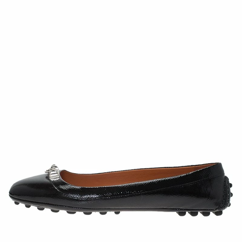 Hermes Black Patent Liberty Ballet Flats Size 38 For Women 4 Hermes Black Patent Liberty Ballet Flats Size 38 For Women - Image 2
