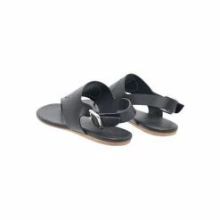 Hermes Black Leather Kola Thong Flat Slingback Sandals Size EU 39 For Women -Deals Hermes Store luxury women hermes used shoes p676794 001