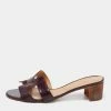 Hermes Burgundy Patent Leather Oasis Slide Sandals Size 38.5 For Women 1 Hermes Burgundy Patent Leather Oasis Slide Sandals Size 38.5 For Women -Deals Hermes Store luxury women hermes used shoes p676883 001