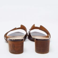 Hermes Burgundy Patent Leather Oasis Slide Sandals Size 38.5 For Women 15 Hermes Burgundy Patent Leather Oasis Slide Sandals Size 38.5 For Women -Deals Hermes Store luxury women hermes used shoes p676883 004