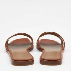 Hermes Brown Leather Oran Flats Size 39 For Women -Deals Hermes Store luxury women hermes used shoes p683536 007