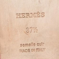 Hermes Hermès Pink Leather Oran Sandals Size 37.5 For Women -Deals Hermes Store luxury women hermes used shoes p685986 001