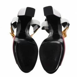 Hermes Multicolor Patent Ankle Strap Platform Sandals Size 40.5 For Women -Deals Hermes Store luxury women hermes used shoes p71362 0006