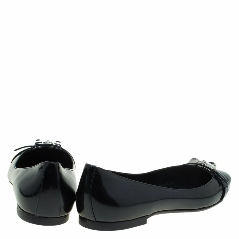 Hermes Black Leather Liberty Ballet Flats Size 38 For Women 7 Hermes Black Leather Liberty Ballet Flats Size 38 For Women - Image 5
