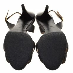 Hermes Black Leather Night Slingback Sandals Size 38 For Women -Deals Hermes Store luxury women hermes used shoes p96461 0006