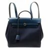 Hermes Denim Blue Fabric And Leather 2-in-1 Herbag Backpack For Women -Deals Hermes Store luxury women hermes used travel p174735 011