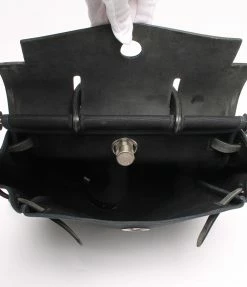 Hermes Black Canvas And Leather 2-in-1 Herbag PM Backpack For Women -Deals Hermes Store luxury women hermes used travel p213534 003 1