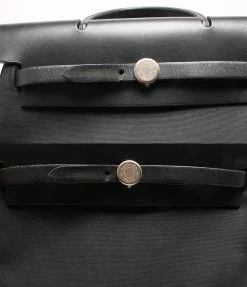 Hermes Black Canvas And Leather 2-in-1 Herbag PM Backpack For Women -Deals Hermes Store luxury women hermes used travel p213534 005 1