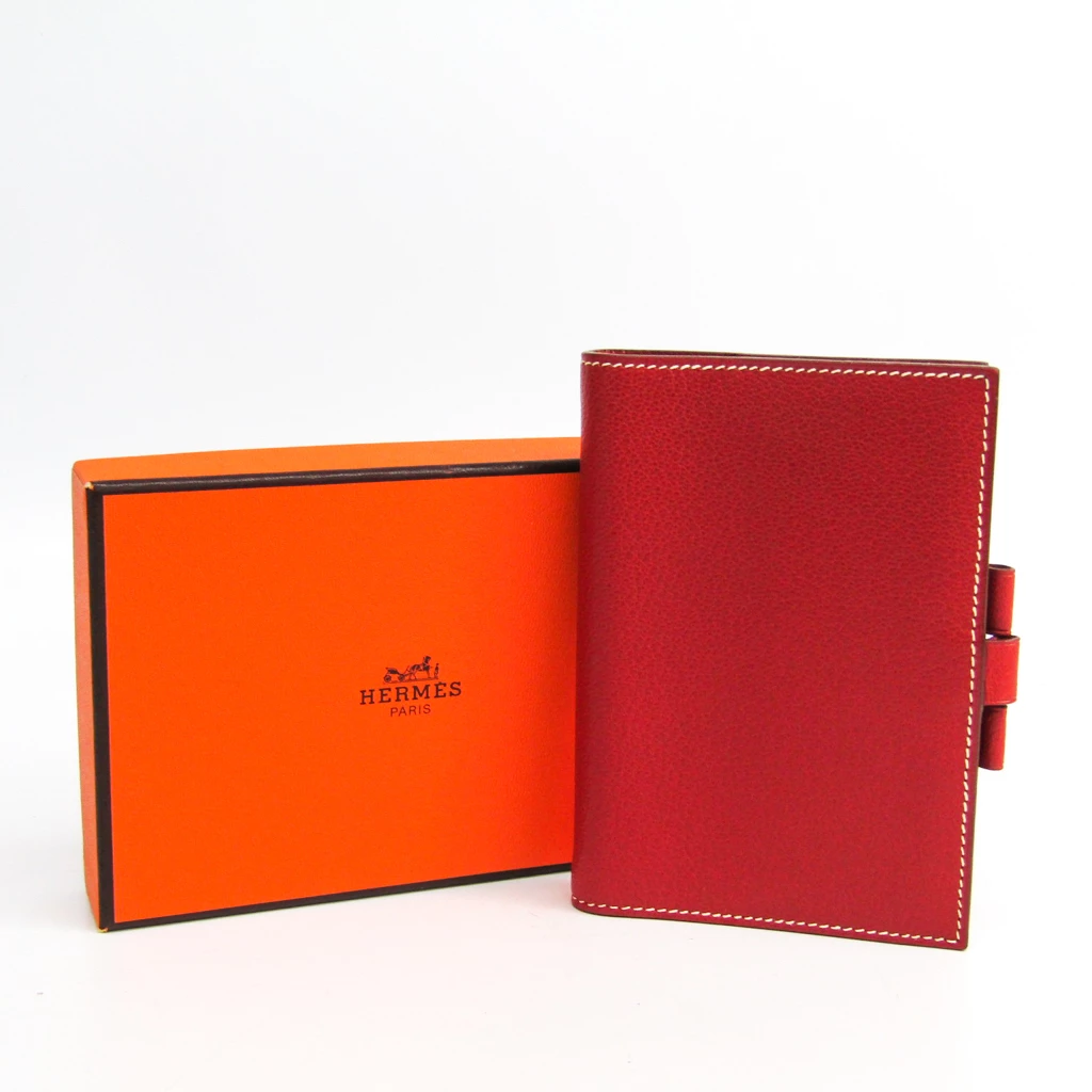 Hermes Red Chevre Mysore Leather Planner Cover For Women 8 Hermes Red Chevre Mysore Leather Planner Cover For Women - Image 6