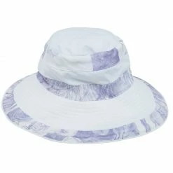 Hermes Purple And White Linen Fedora Size 56 For Women
