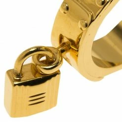 Hermes Gold Lock Scarf Ring For Women -Deals Hermes Store luxury women hermes used travel p60577 006