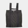 Hermes Grey Herline Canvas Backpack MM For Women -Deals Hermes Store luxury women hermes used travel p644788 001