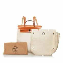 Hermes White Herbag Canvas Backpack For Women 23 Hermes White Herbag Canvas Backpack For Women -Deals Hermes Store luxury women hermes used travel p646993 002
